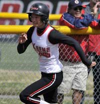 Jenna Patnode rounding the bases (courtesy photo)