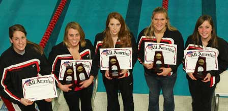 All Americans All, l-r: Jackie Foster, Kristine Trutor, Alea Paddock, Jillian Whitaker, Kaila Umbarger (Ryan McKernan photo)