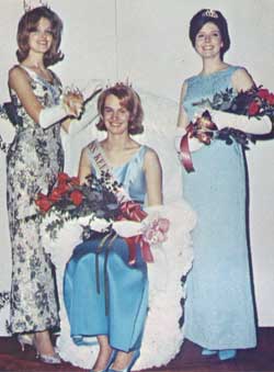 The 1966 Carnival Queen and her court. Can anyone name the women behind those charming smiles?