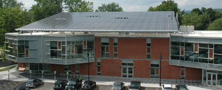 The solar array atop the TDS Center